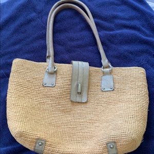 Annabel Ingall raffia shoulder bag